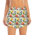 thumbnail image 2 of Yiaed Retro Bike Print Women's Running Shorts with Liner 3 Zipper Pockets Elastic Workout Athletic Gym Yoga Shorts-Medium, 2 of 7