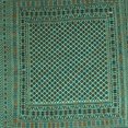 thumbnail image 1 of Ahgly Company Indoor Square Persian Turquoise Blue Traditional Area Rugs, 7' Square, 1 of 4