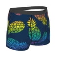 thumbnail image 3 of Fotbe Abstract Bright Pineapple Fruit Retro Men’s Total Support Pouch Boxer Briefs, X-Temp Cooling, Moisture-Wicking Underwear, Regular, Long-leg and Trunk-Small, 3 of 9