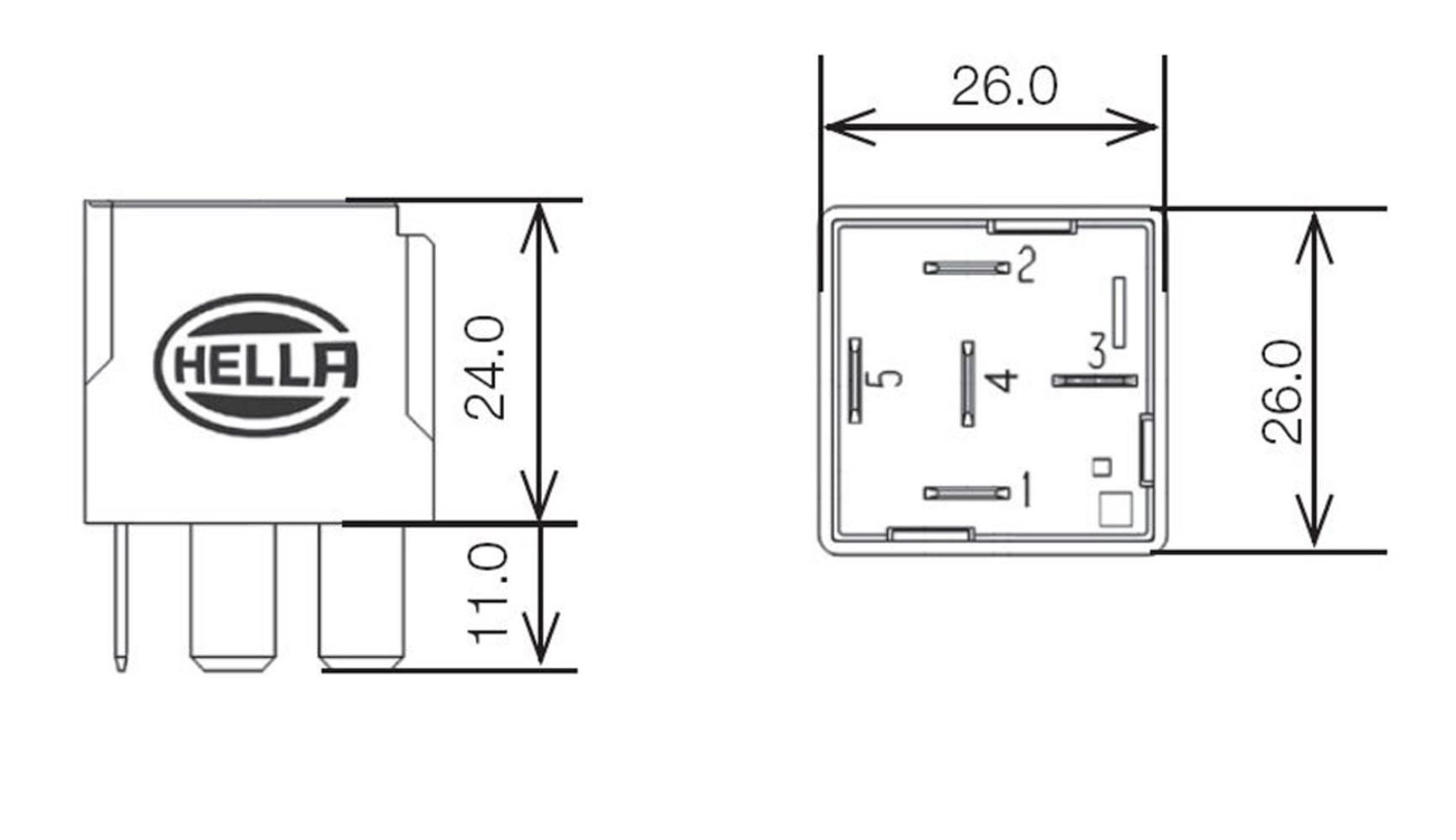 Hella 007903001 Micro Plug Relay
