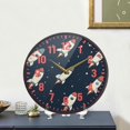 thumbnail image 4 of Yayeee Wall Clock Battery Operated 11.9" Silent Quartz Non-Ticking for Living Room Decor, Rocket Pattern, 4 of 8