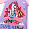 thumbnail image 5 of ATAIKU 12M-8Y Girls' Sunsuit Unicorn One Piece Swimsuit with Hat Kids Swimwear UPF 50+, 5 of 7