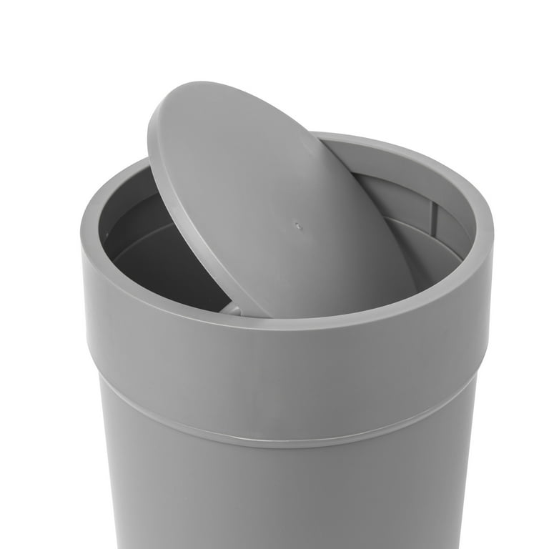 Umbra 13 Gallon Trash Can, Brim Plastic Step On Kitchen Trash Can, Silver -  Walmart.com