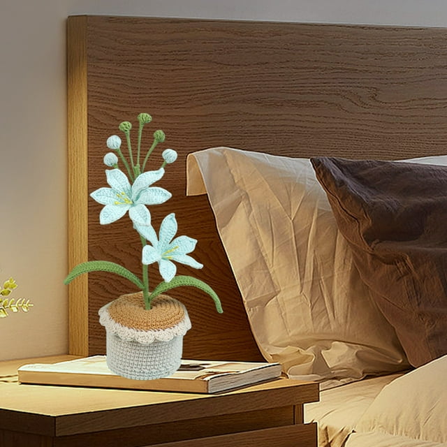 Wzzjkit Décoration Maison Faite à la Main Fil à Tisser Fleur Simulée Bonsaï de Bureau