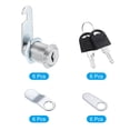 thumbnail image 3 of Unique Bargains 1" Zinc Alloy Cabinet Cam Locks Keyed Alike for File Drawer, Silver Tone 6 Pack, 3 of 5
