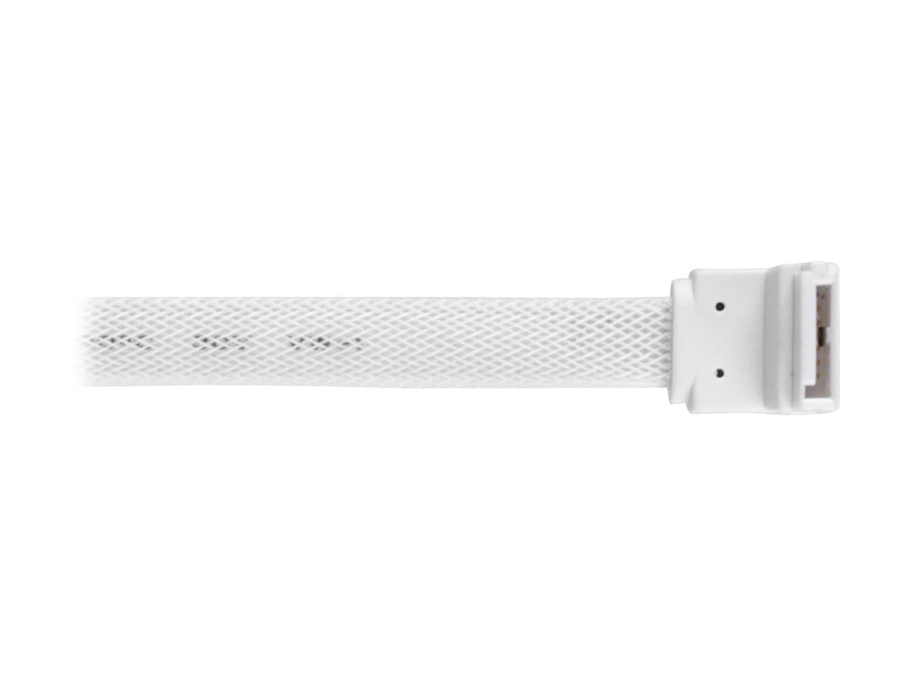 SilverStone 90 Degree SATA III with Locking Mechanism, White (RL-CP08W)