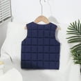 thumbnail image 4 of HNMKIU Girls Down Vest Winter Padded Sleeveless Jacket Warm Quilted Fall Coats for Toddlers Kids Children Outerwear Thermal Insulated Layer Navy,2-3 Years, 4 of 5