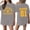 Gray, variant on Women's Casual Heated Rivalry Print T-Shirt - Short Sleeve Loose Fit Top, Great Gifts for Fans