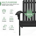 thumbnail image 4 of Smile Mart Fir, Metal Adirondack Chairs, Black, 4 of 8
