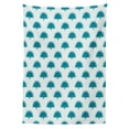 thumbnail image 3 of Ambesonne Tropical Tablecloth Rectangular Table Cover, Exotic South America Plant, 52"x70", Pale Blue Teal White, 3 of 4