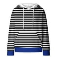 thumbnail image 4 of GigrtiJin Oversized Striped Hooded Sweatshirt for Women Fashion Casual Long Sleeves Drawstring Pullover Tops, 4 of 5