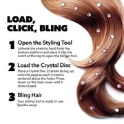Blinger Shimmer Starter Kit with Gold-Plated Gem Stamper Styling Tool and 90 Glass Crystals