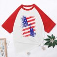 thumbnail image 1 of Snoarin T-Shirts pour Hommes Pack Mode Décontractée Patchwork Col Rond Chandail Imprimé T-Shirt Manches Courtes Hauts 4 Juillet T-Shirts pour Hommes en Liquidation, 1 of 4