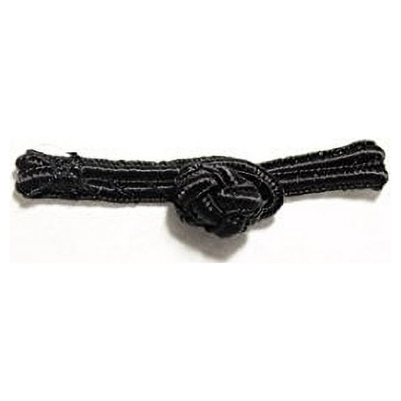 Altotux 6 Pairs Black Chinese Frog Closure Button Knot Fastener 2.25"