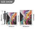 thumbnail image 6 of Yayeee Throw Blanket for Couch Soft Warm 50" x 60" Sofa Chair Bed Decoration, Colorful Black, 6 of 7