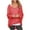 Red, variant on Tarylea Oversized Tops for Women Short Front Long Back Pullover Scoop Neck Long Sleeve Shirts Loose Casual Wear