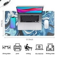 thumbnail image 5 of Blue, White and Black Lines&nbsp;pad Mousewaterproof,rubber+multispandexno Slip Line Theme Gaming Mouse PadDesk Pad for Office Home Game 31.5x15.7inches, 5 of 7