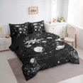 thumbnail image 3 of Manfei Retro Boho Sun 7-Piece Twin Bedding Sets,Galaxy Planet Bedding Comforter Set,White Starry Night Sheet Sets For Boys Girls,Microfiber Bedroom Decor Reversible, 3 of 8
