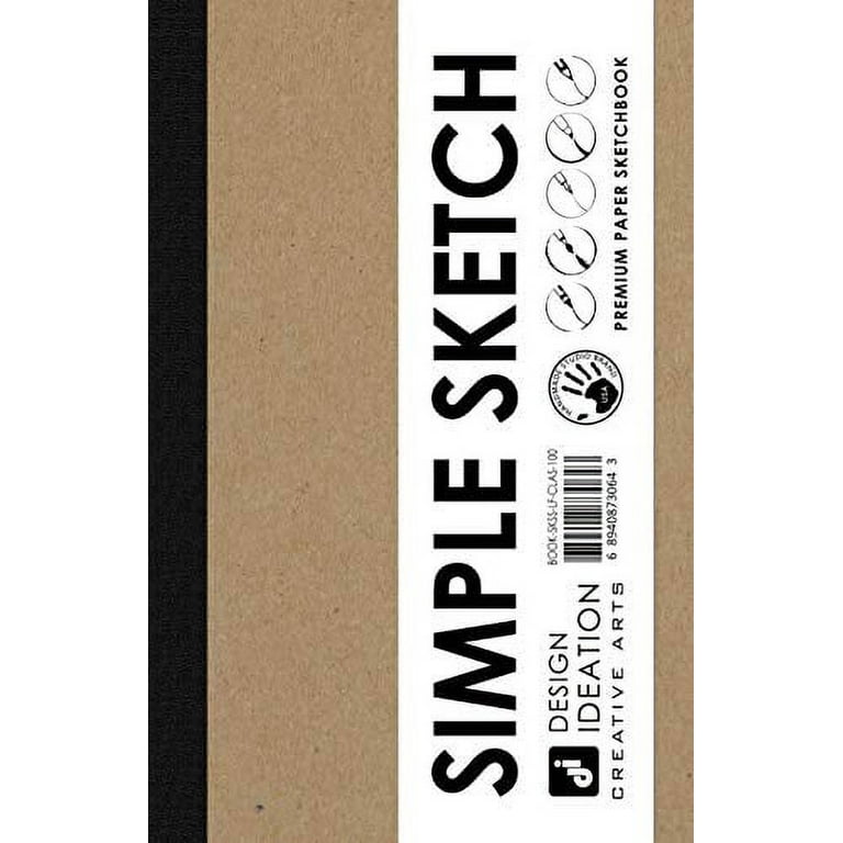 Design Ideation Lay Flat Watercolor Sketch Pad. Removable Sheet Sketchbook  for Pencil, Ink, Marker, Charcoal and Watercolor Paints. Great for Art