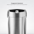 thumbnail image 2 of Home Zone Living 16 Gallon Stainless Steel Open Top Trash Can with Round Design, Silver, 2 of 7