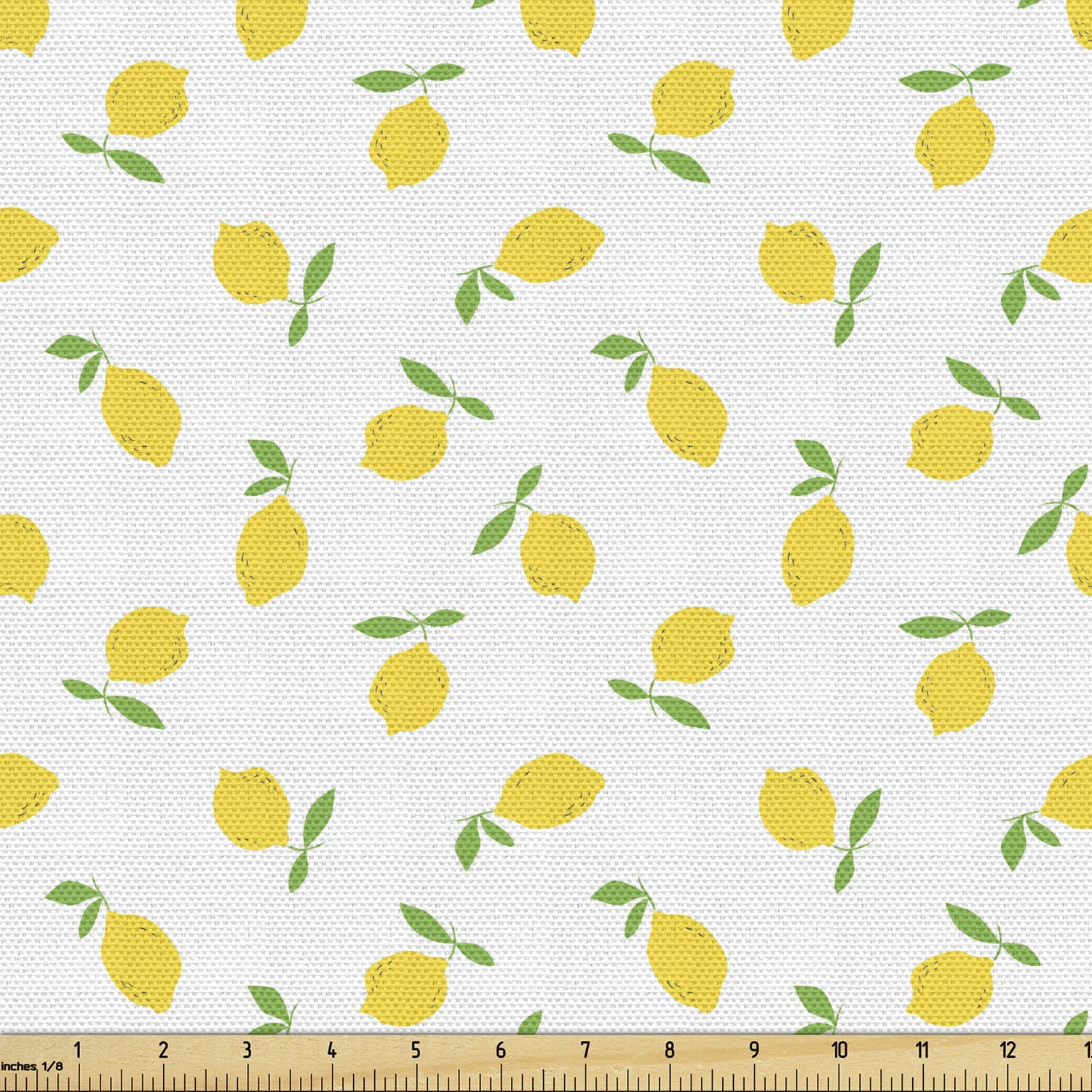 Lemon Fabric by the Yard, Summer Pattern with Cartoon Citrus Fruit Repetition, Decorative Upholstery for Sofas and Home 1 Yard, Mustard Lime Green by Ambesonne - Walmart.com