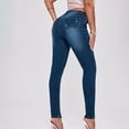 thumbnail image 3 of Felirenzacia Women’s Slim Fit High Rise Bootcut Skinny Jeans Stretchy Vintage Denim Pants with Side Slit, 3 of 7