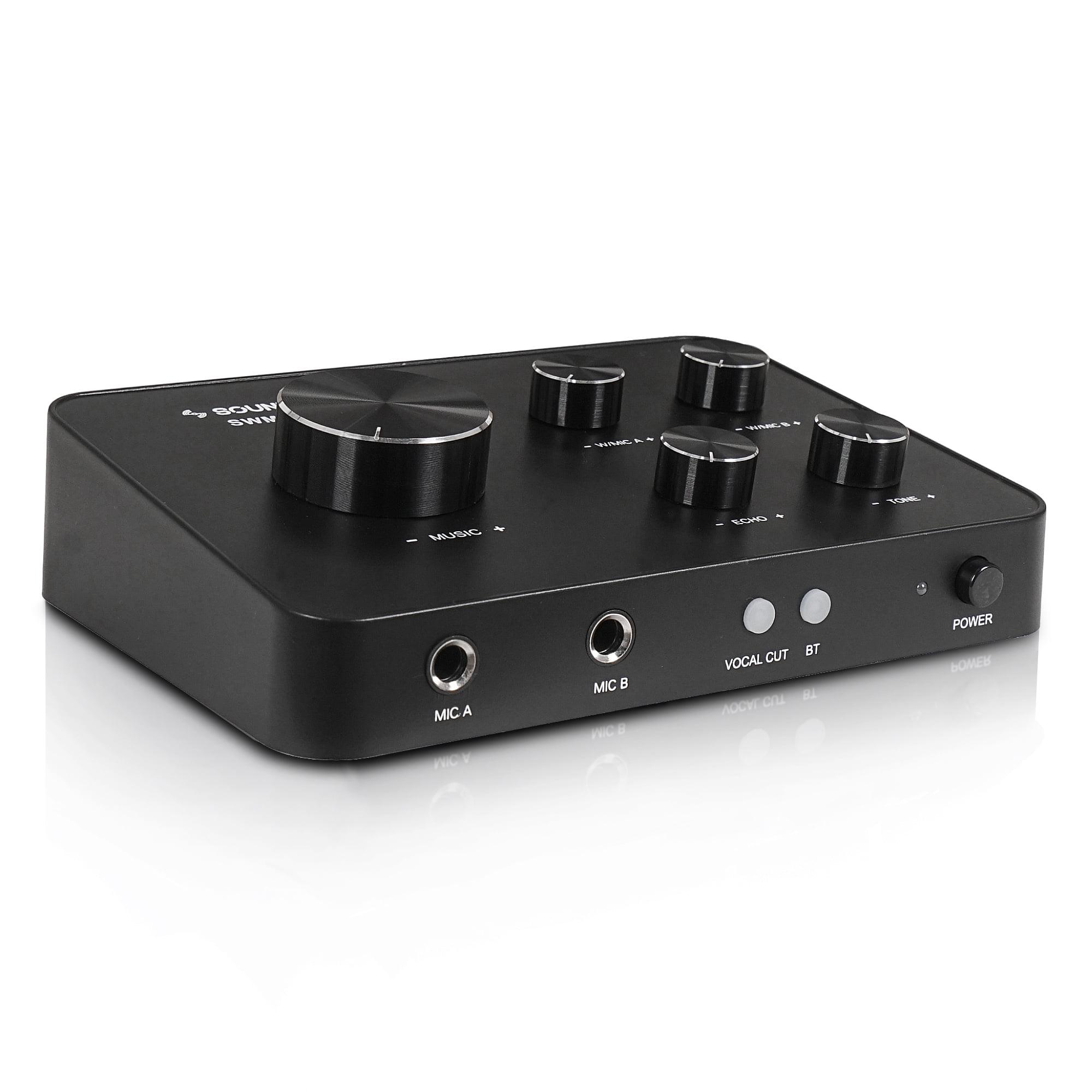 Sound Town SWM15-PROS Wireless Microphone Karaoke Mixer System with Supports HDMI ARC, Optical (Toslink), Smart TV, Media Box, PC, Bluetooth, Soundbar, Receiver, AUX