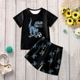 thumbnail image 3 of Hiijoy Big Boy's Summer Casual Outfits Dinosaur Short Sleeve T Shirt & Shorts Set, Sizes 9-10Y, 3 of 8