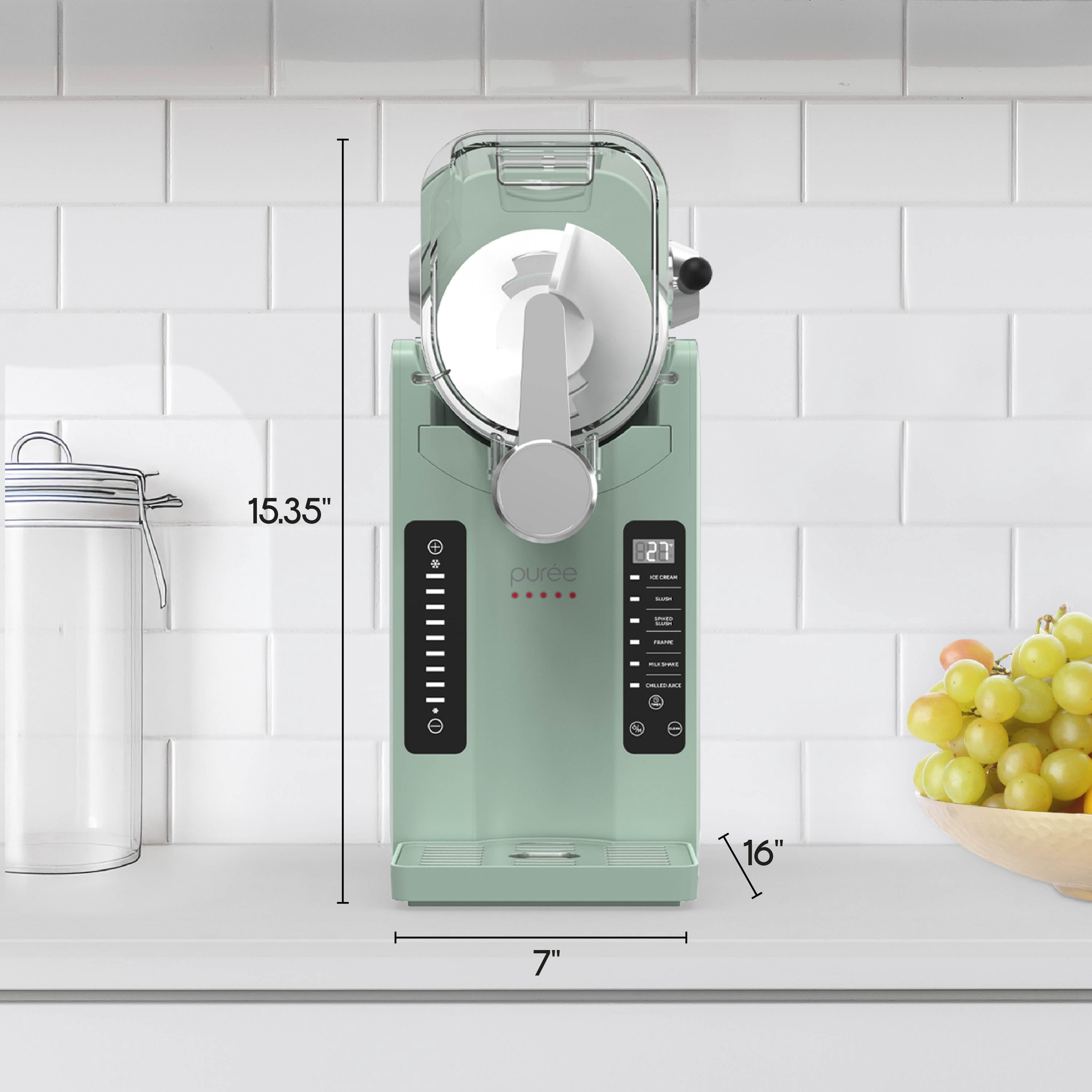 Puree 2.6L Slushie Machine & Soft Serve Ice Cream Maker with Rapid Freezing Technology – Frozen Drink Machine, Slushie Maker, Margarita Machine for Home