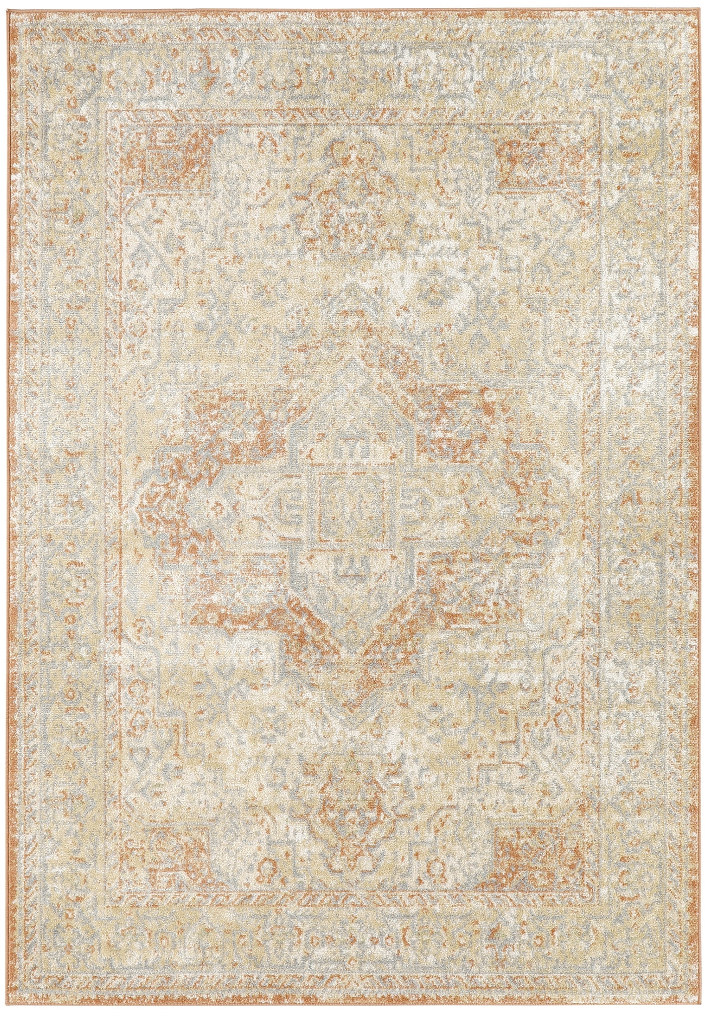 Nourison Essentials Indoor/Outdoor Beige Rust 4' x 6' Area Rug (4x6)
