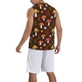 thumbnail image 2 of Honeii Woodland Mushroom print basktball shirt for men and women, Unisex basketball jersey for Theme party-Small, 2 of 6