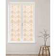 thumbnail image 2 of Window Privacy Film Beige Boho Floral Stained Glass Window Film Decorative Sun Block Window Cover Vintage Ethnic Tribe Abstract Art Window Clings Static Adhesive Sticker for Bathroom 23.6"x78.7", 2 of 7