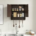 thumbnail image 2 of Giantex  Bathroom Cabinet Wall Mounted, Over The Toilet Storage Cabinet, Medicine Cabinet w/Towel Bar, Brown, 2 of 7