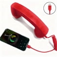thumbnail image 1 of Lttoisl Universal Retro Phone Handset, Type C & 3.5mm Wired Handset for Landline & Mobile, Bluetooth Function for Video Calls, High-Fidelity Audio, Matte Black Finish, 1 of 8