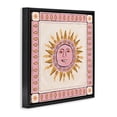 thumbnail image 2 of Stupell Industries Eclectic Smiling Sun with Pink Border Black Floating Frame Canvas Art, 18 x 18, by Two If By Sea Studios, 2 of 8