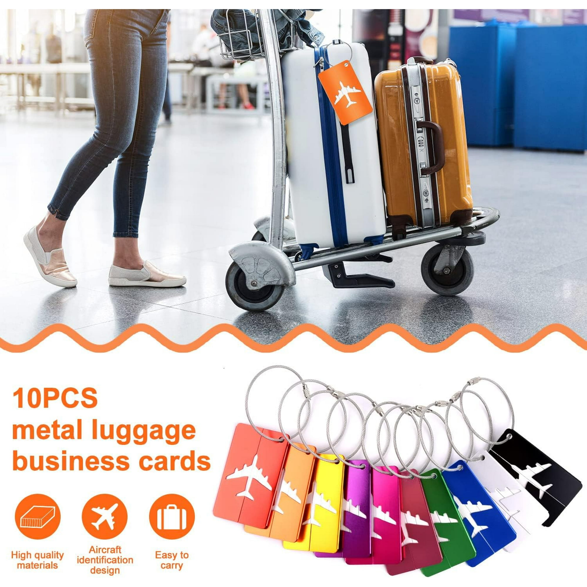 Étiquette Bagage, Étiquettes Valise Avion, 6 Pièce Étiquette De Voyage