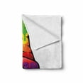thumbnail image 2 of Groovy Soft Flannel Fleece Throw Blanket, Hand Peace Love Sign in Rainbow Colors Internationally Recognized Universal Print, Cozy Plush for Indoor and Outdoor Use, 50" x 70", Multicolor, by Ambesonne, 2 of 6