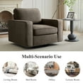 thumbnail image 5 of COOLHUT 360° Swivel Accent Chair Set of 1, 36.2" Wide Accent Chair Armchair, Comfy Upholstered Single Sofa Chair for Living Room and Bedroom, Coffee, 5 of 12