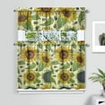 thumbnail image 2 of Countryside Floral Curtains 36 Inch - 3 Panel Rustic Farmhouse Set with Vintage Botanical Print, Boho Chic Rod Pocket Design for Kitchen Windows, 2 of 6