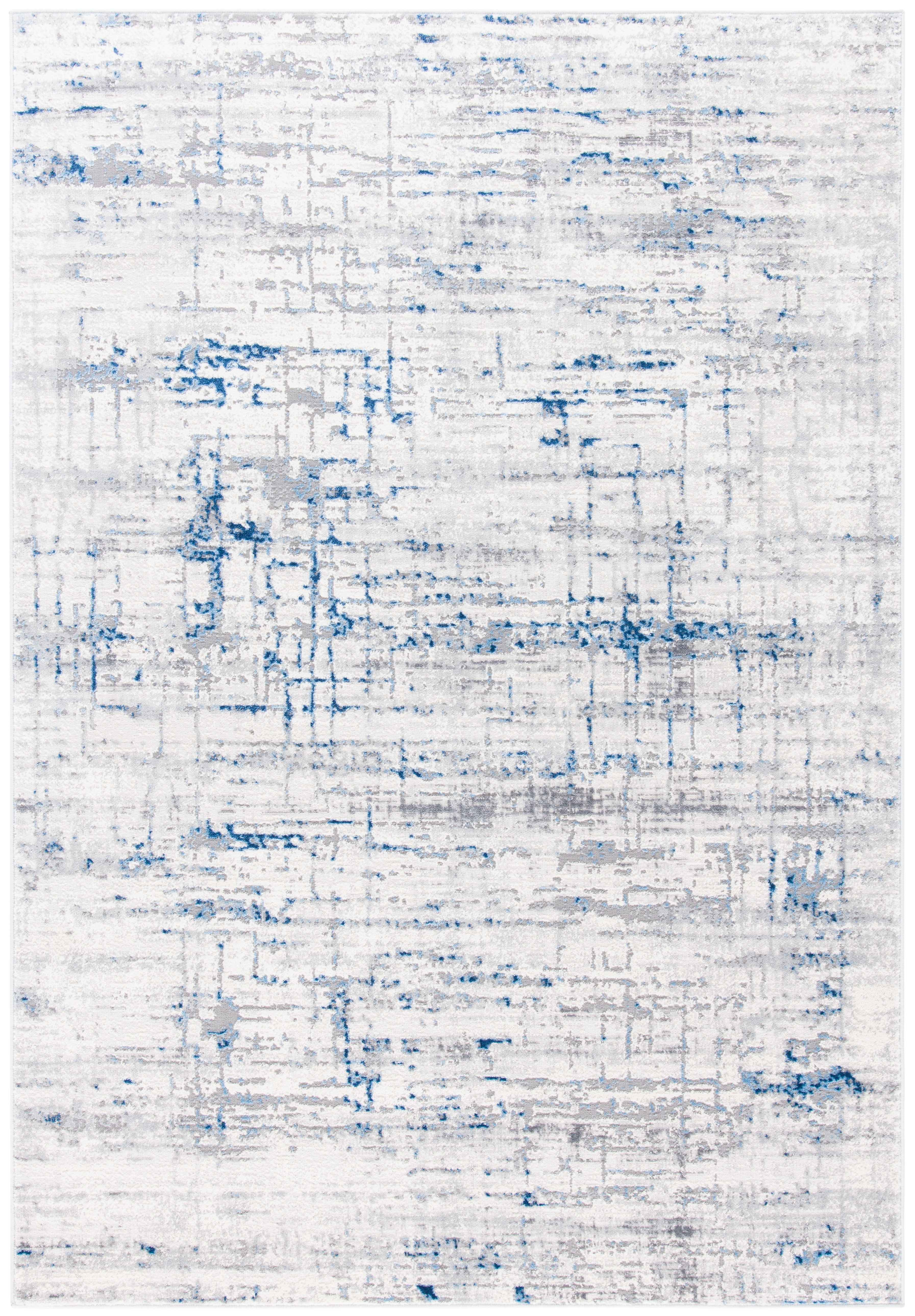 SAFAVIEH Amelia Edden Abstract Area Rug, Ivory/Blue, 9' x 12'