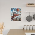 thumbnail image 6 of Sikiie Red Train Hot Air Balloon Print Canvas Decorative Hanging Painting, Anti-shrinkage Hanging Frame, Suitable for Home, Office Wall Decorations, 6 of 6