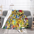 thumbnail image 2 of Manta polar de Los Simpsons, manta súper suave y acogedora, manta de franela ligera, mullida y cómoda, mantas de felpa cálidas para sofá, cama, 2 of 7
