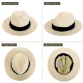 thumbnail image 5 of CHO （White）Summer Sunshine Panama Beach Hat Straw Hat, 5 of 5