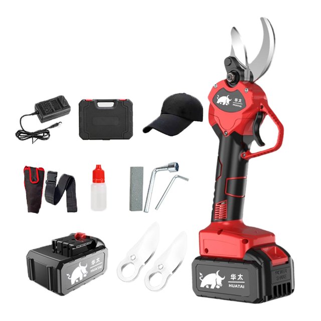 Electric Pruning Shears Rechargeable Electric Branch Scissors for Fruit Tree 4cm+Gift Package
