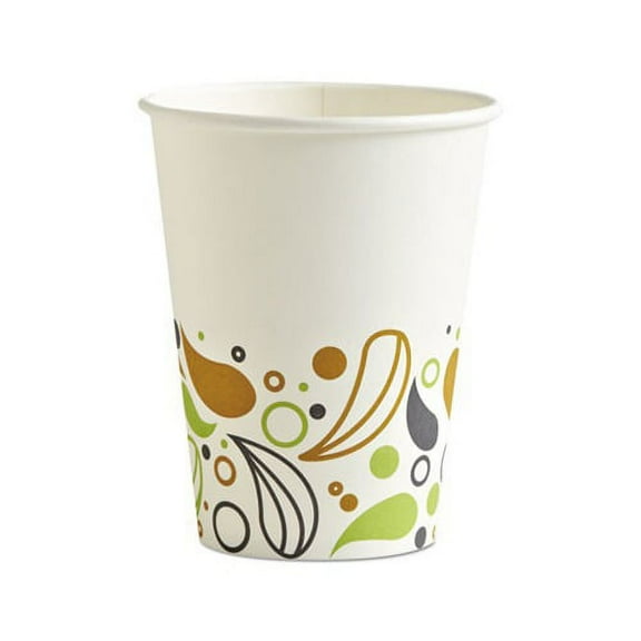 Deerfield Printed Paper Hot Cups 12 oz, 20 Cups/Sleeve, 50 Sleeves/Carton