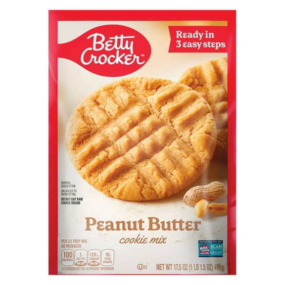 2PK - Betty Crocker Peanut Butter Cookie Mix, 17.5 oz