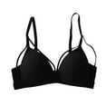 thumbnail image 2 of ZHENHONG Women's Cut Out Contrast Mesh Wireless Bra Sleeveless Triangle Bralette Bra for Daily Wear Wireless Bras for Women, 2 of 8