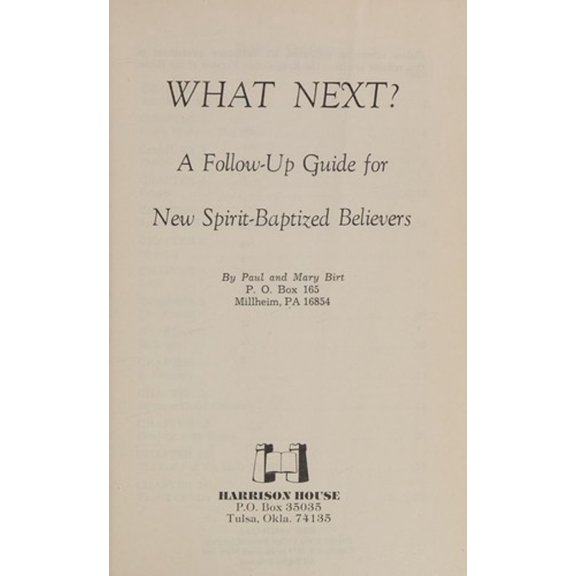 Pre-Owned What Next? (Paperback) 9780892740536