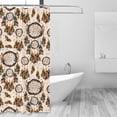 thumbnail image 2 of Shower Curtain, Retro Dreamcatcher Waterproof Fabric Plastic Shower Curtain, Drying Fast Bathroom Curtain with 9 Buttonholes, Ruffle Shower Curtain 60x72in, 2 of 8