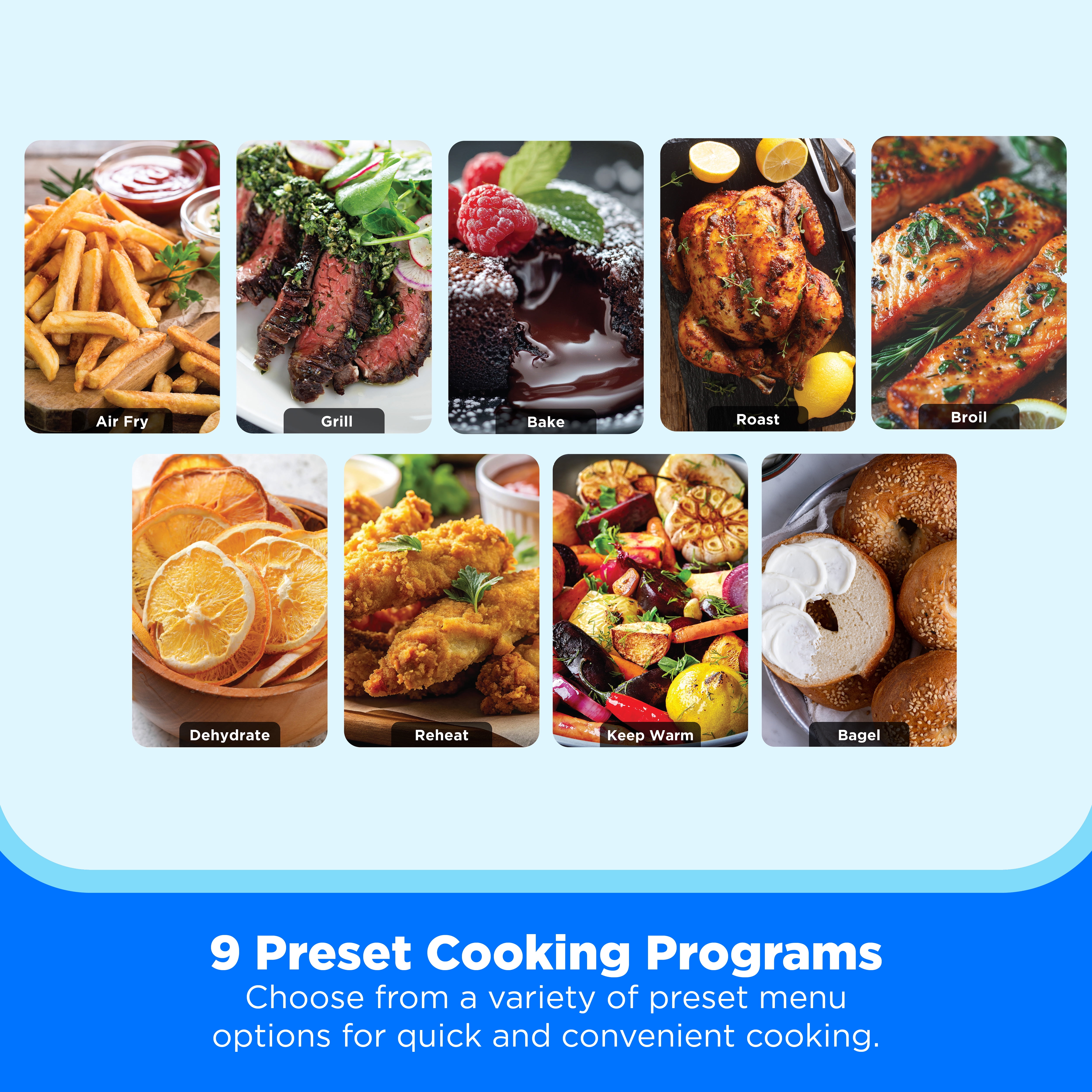 Midea Air Fryer, 7.8 Qt, X-Cyclone Rapid Air Technology, 9-In-1 Presets, Fav Function, Black